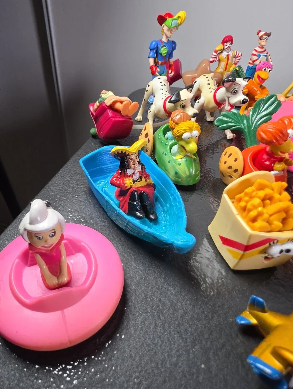 Vintage Fast Food Promotional And Cartoon Character Toys 56 Pieces